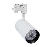 LEDKIA LIGHTING - Foco Carril LED Trifásico 30W Vulcan | Luz Cálida 3000K | 3000 lm | Instalación Sencilla | Ángulo 24º | Ideal para Tiendas y Galerías, Blanco, PC