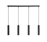 LEDKIA Lámpara Colgante Aluminio Breixo 4 Focos Negro