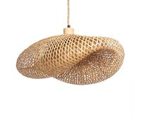 LEDKIA LIGHTING - Lámpara Colgante Bambú Kathu Karatasi | Diseño Elegante y Natural | Compatible con Bombillas LED E27 | Uso Interior IP20 | Cable Ajustable, Camel