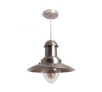 LEDKIA LIGHTING - Lámpara Colgante Estilo Industrial | Diseño Vintage | Compatible con Bombillas LED E27 | Ideal para Interiores | Ajustable en Altura, Níquel, Cristal Nickel