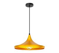 LEDKIA LIGHTING - Lámpara Colgante Metal Presley | Diseño estilo kasa japonés | Aluminio resistente | Cable ajustable | Compatible con bombillas E27 | Interior IP20, Dorado