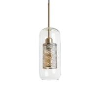 LEDKIA LIGHTING Lámpara Colgante Metal y Cristal Julieta Lungo Dorado E27