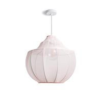 LEDKIA LIGHTING Lámpara Colgante Metal y Tela Ayla L Rosa Pastel E27