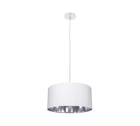 LEDKIA LIGHTING - Lámpara Colgante Textil Reflect | Diseño Elegante y Versátil | Compatible con Bombillas LED E27 | Apto para Interiores, Blanco