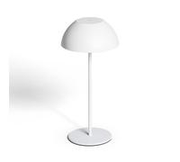 LEDKIA LIGHTING - Lámpara de Mesa LED Portátil | Batería USB Recargable | Potencia 2W | Protección IP44 | Diseño Moderno y Elegante | Uso Interior/Exterior, Topo, Metal White