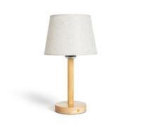 LEDKIA LIGHTING Lámpara de Mesa LED Pórtatil Madera con Batería USB Recargable Rowy Natural