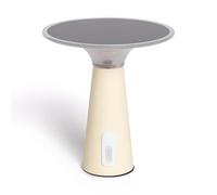 LEDKIA LIGHTING Lámpara de Mesa Solar Exterior LED Metal Portátil con Batería USB Recargable Soucha Beige