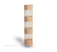 LEDKIA LIGHTING - Lámpara de Pie Ratán Rubra | Compatible con Bombillas E27 | Diseño Chic y Natural | Ideal para Salón, Dormitorio, Restaurante