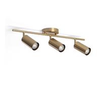 LEDKIA LIGHTING - Lámpara de Techo Dariel | 3 Focos Orientables | Diseño Moderno y Minimalista | Compatible con Bombillas de Bajo Consumo | Dorado, Metal Golden