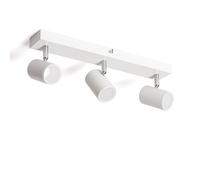 LEDKIA LIGHTING Lámpara de Techo Orientable Metal 3 Focos Wuedy Blanco GU10