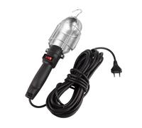 LEDKIA LIGHTING - Lámpara de Trabajo Portátil 10m | Casquillo E27 | Gancho Metálico | Carcasa Imantada | Interruptor Mango | Certificado CE & RoHS, Negro, Plástico