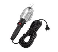 LEDKIA LIGHTING - Lámpara de Trabajo Portátil 10m | Casquillo E27 | Gancho Metálico | Carcasa Imantada | Interruptor Mango | Certificado CE & RoHS, Negro, Plástico Black