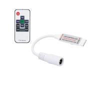 LEDKIA LIGHTING Mini Controlador Tira LED RGB 12-24V, Dimmer por Control Remoto RF 10 Botones