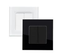 LEDKIA LIGHTING Módulo Tapa Ciega Doble con Marco Cristal Modern Blanco