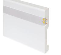 LEDKIA LIGHTING Moldura Rodapié para Tira LED Classic con con Tapa Continua 2 m