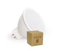 LEDKIA LIGHTING Pack 5 Bombillas LED GU5.3 6W 550 lm MR16 No Flicker 3000K Blanco Cálido GU5.3 3000k warm white - pack 5 units