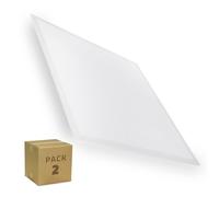 LEDKIA LIGHTING Pack de 2 Panel LED 60x60 cm 40W 4000lm 3000K Certadrive Blanco Cálido Pack de 2