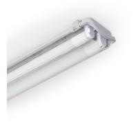 LEDKIA LIGHTING Pantalla Estanca 150cm IP65 con dos Tubos LED Cristal 22W 140lm/W 6000K Blanco Frío G13