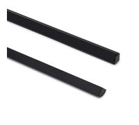 LEDKIA LIGHTING Perfil Aluminio Esquina Tapa Circular 2m para Tira LED hasta 5 mm Negro 2 m Negro traslúcido