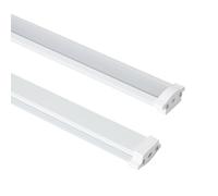 LEDKIA LIGHTING Perfil Aluminio Estanco IP65 Empotrable 2m para Tira LED hasta 8 mm Blanco 2 m Semi-transparente