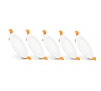 LEDKIA LIGHTING Placa LED 12W Circular SuperSlim Corte Ø 155 mm (Pack 5) 3000K Blanco Cálido