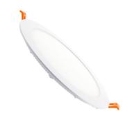 LEDKIA LIGHTING - Placa LED 18W Circular Foco Downlight Empotrable Plano | Iluminación 1400 lm | Corte Ø 205 mm | Ángulo 120º, Blanco Cálido 3000K, Aluminio