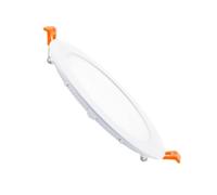 LEDKIA LIGHTING - Placa LED 6W Circular Foco Downlight Empotrable Plano | Corte Ø 110 mm | Luz 5000K | Flujo Luminoso 426 lm | Ideal para Techos Falsos, Blanco Frío, Aluminio
