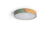 LEDKIA LIGHTING - Plafón LED Circular 18W | Temperatura de Color Seleccionable (Cálido, Neutro, Frío) | Fácil Instalación | Ø320 mm | 1600 lm | Verde, Metal