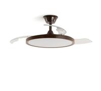LEDKIA LIGHTING - Ventilador de Techo con luz Silencioso DC aspas retráctiles Kleon