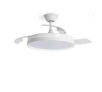 LEDKIA LIGHTING Ventilador de Techo Kaios Blanco 106 cm con Luz LED | CCT 2560 lm, Motor DC 30W Silencioso y Eficiente, Aspas Retráctiles, 6 Velocidades, Mando a Distancia
