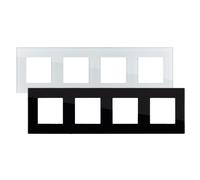 Ledkia Marco Cristal 4 Módulos Modern - Elegancia Pura - Alta Calidad Black