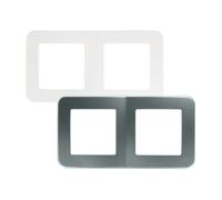 Ledkia Marco PC 2 Módulos para Mecanismos Classic Blanco