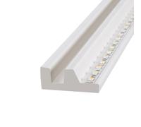 LEDKIA LIGHTING - Moldura para Tira LED 2m | Iluminación Indirecta y Difusa | Fácil Instalación | Para Tiras de Hasta 18mm, Blanco, PS