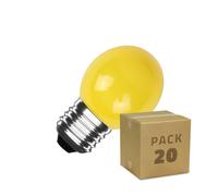 Ledkia Pack 20 Bombillas LED E27 3W 300 lm G45 Monocolor Rojo Red