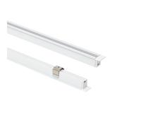 LEDKIA Perfil Aluminio Empotrable 2m para Tira LED hasta 6 mm Blanco 2 m Se