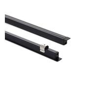 LEDKIA Perfil Aluminio Empotrable 2m para Tira LED hasta 6 mm Negro 2 m Tra