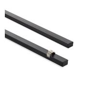 LEDKIA Perfil Aluminio Superficie 2m para Tira LED hasta 8 mm Negro 2 m Neg