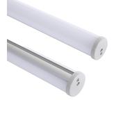 Ledkia Perfil de Aluminio Redondo Colgante 2m para Tira LED hasta 16 mm Aluminio 2 m Blanco traslúcido