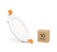 LEDKIA Placa LED 12W Circular SuperSlim Corte Ø 155 mm (Pack 10) 4000K Blan