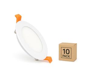 LEDKIA Placa LED 12W Circular SuperSlim Corte Ø 155 mm (Pack 10) 5000K Blan