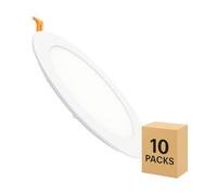 LEDKIA Placa LED 15W Circular SuperSlim Corte Ø 170 mm (Pack 10) 5000K Bla