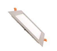 Ledkia Placa LED 18W Cuadrada SuperSlim Corte 205x205 mm Silver 3000K Blanco Cálido 4000k neutral white