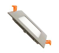 Ledkia Placa LED 6W Cuadrada SuperSlim Corte 105x105 mm Silver 5000K Blanco Frío 6000k cool white