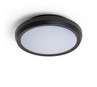 LEDKIA Plafón Circular para Exterior Ø300mm IP65 Curio Negro Negro