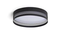 LEDKIA Plafón de Techo LED 30W Acero Saska S Negro Mate | Ideal para Cocina, Comedor, Habitación