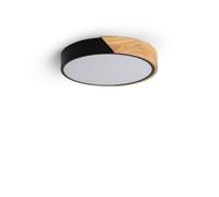LEDKIA Plafón LED 18W Circular Madera y Aluminio Ø320 mm CCT Seleccionable
