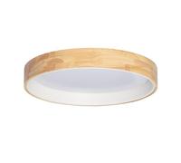 LEDKIA LIGHTING - Plafón LED Circular 30W | CCT Seleccionable 2700K-6500K | Madera y Acero para Cocina, Comedor | Ø570 mm, Blanco