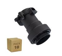 Ledkia Portalámparas E27 IP44 para Cable Eléctrico Plano de Guirnalda (Pack 10 un) Negro Black