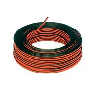 Ledkia Rollo 100m Cable Eléctrico Plano Manguera 2x0.5mm² para Tiras LED Monocolor Negro Black