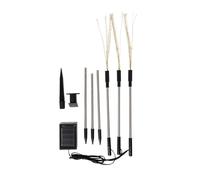 Ledkia Set de 3 Pinchos LED Exterior Solar Diente de Leon 3000K Blanco Cálido